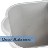 Wringeimer mit Siebaufsatz, Ausguss und Metall-Henkel - 12 Liter - grau - Rechteckig - Skala Putzeimer Wischeimer Wringeimer Eimer Haushaltseimer Wassereimer Wischmop-Eimer