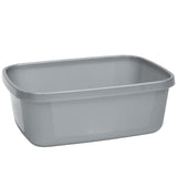 3 x Schüssel 9,5 Liter - rechteckig- 37x28x14cm - grau - Waschschüssel Spülschüssel Wasserschüssel Kunststoff Spüle Waschbecken Wanne Box - Fußpflege Fußwanne