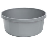 2 x Schüssel 8 Liter - rund- D-32x14cm - grau - Waschschüssel Spülschüssel Wasserschüssel Kunststoff Spüle Waschbecken Wanne Box - Abwaschschüssel