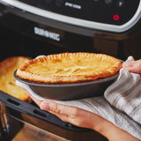 Air Fryer Förmchen 16x13x3,5 cm ovale Backform für die Heissluftfriteuse - klein Einsatz Stahlblech antihaftbeschichtet bis 230°C Backform