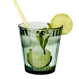 Melamin Geschirr Set Jesolo Grün für 6 Personen - 24 Teile - Trinkglas 360 ml grün - Steingutoptik Spülmaschinengeeignet - Essgeschirr Campingzubehör Campinggeschirr Wohnwagen Camping Gartenparty