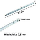 10 Stück Stahl Hering 23 cm - gerippter V-Profil - Sandhering Zelthering weiche feuchte Boden Zeltnagel Zeltpflock Erdspieß Camping Zubehör Outdoor Set