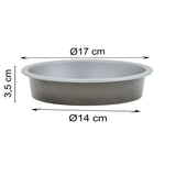 Air Fryer Form 2 Stück Ø17x3,5 cm runde Backform für die Heissluftfriteuse - klein Zubehör Einsatz Stahlblech antihaftbeschichtet bis 230°C Backform