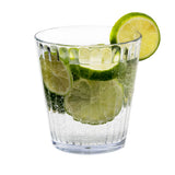 Melamin Geschirr Set Bambi Braun für 4 Personen - 16 Teile mit farblich passenden Trinkgläsern 360 ml aus Acryl Steingutoptik Campinggeschirr