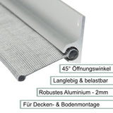 2 STÜCK Alu Kederschiene - 1,2 Meter - Kederleiste - Neigung 45° - Ø9,5mm (passend für 7-8mm Keder) - Aluminium Kederprofil Leiste für Wohnwagen Vorzelt Sonnensegel Schürzenleiste Vorzeltschiene