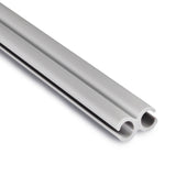 Doppelkederschiene 1,2 Meter Kederleiste - Kunststoff Leiste für Wohnwagen Wohnmobil Reisemobil Zelt Vorzelt Sonnensegel Schürzenleiste - Vorzeltschiene Durchmesser 8mm - Zuschneidbar - grau - 1,2 Meter