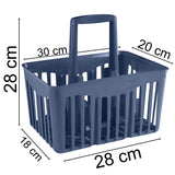 Flaschenträger für 6 Flaschen Flaschenhalter aus Kunststoff 30x21x28 cm - mit Tragegriff Transportkorb Flaschen-Caddy