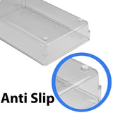 Transparenter Besteckkasten 40x32x5 cm mit 6 Fächern - Besteckeinsatz für Schubladen Organizer Schubladeneinsatz Besteckbox Box Besteckkorb Bestecksortierer