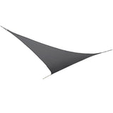 Bocamp Schattentuch Dreieck 3,6x3,6 Meter Grau, aus langlebigem HDPE