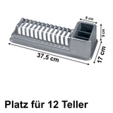 Abtropfständer kompakt grau - Ablauf Abtropfständer Abtropfgestell Geschirrabtropfkorb Abtropfgitter