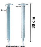 5 Stück Stahl Hering 30 cm - T-Profil - Felsnagel Zelthering harter Boden Zeltnagel Zeltpflock Erdspieß Camping Zubehör Outdoor Set