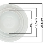 Melamin Geschirrset für 4 Personen - 12 Teile elegante Steingut Optik Campinggeschirr Geschirrset Tafelgeschirr