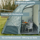 Vorzelt 390x260x245 für Wohnwagen Wohmobil Camping Fiberglas und Aluminium Gestänge Reisevorzelt Busvorzelt 5000mm Wasserfest