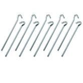 10 Stück Stahl Hering 23 cm - kantiges Profil Ø 7 mm - Felsnagel Zelthering harter Boden Zeltnagel Zeltpflock Erdspieß Camping Zubehör Outdoor Set