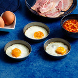 Air Fryer Förmchen Ø10,5x2,5 cm runde kleine Backförmchen für die Heissluftfriteuse - Zubehör klein Einsatz Stahlblech antihaftbeschichtet bis 230°C Backform