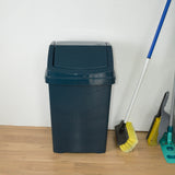 Mülleimer mit Schwingdeckel 50 Liter eckig Schwingdeckeleimer Kunststoff Küche Büro Bad Putzeimer Kosmetikeimer Papierkorb Eimer Abfalleimer Abfallbehälter Mülltonne Müll Abfallsammler