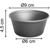Runde kleine Backförmchen Ø9x4,5 cm für die Heissluftfriteuse Air Fryer - klein Zubehör Einsatz Muffinförmchen Stahlblech antihaftbeschichtet bis 230°C Backform
