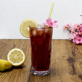 Melamin Geschirr Set Adria Blue für 4 Personen - 16 Teile Blau - mit klarem Trinkglas 450ml aus Acryl Steingutoptikgeschirr