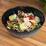 Melamin Salatschüssel - Jesolo Grau Steingutoptik Ø27cm 3,5 Liter Spülmaschinengeeignet Campinggeschirr Servierschüssel Camping Outdoor Garten Obst Schale Rund modernes Melamingeschirr Schüssel