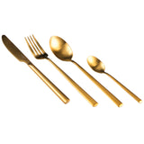 Edelstahl Besteckset - gold - 16 Teile - für 4 Personen Besteck Service Hochzeit Tafel
