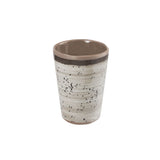 Melamin 4 Becher 400ml Steingut Optik braun beige - Trinkbecher Kaffeetasse Kaffeebecher Tasse - Geschirrset Tafelgeschirr Camping