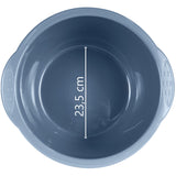 12x Schüssel 9 Liter rund Ø35x15 cm Blau - Haushaltsschüssel Waschschüssel | Universal Küchenschüssel Spülschüssel Kunststoff Fußbad Pflege - nestbar
