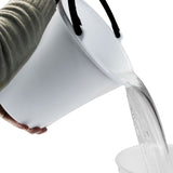 Eimer mit Ausguss und Henkel - 7 Liter - weiß - Putzeimer Haushalt Küche Bad Camping Kunststoff Eimer Haushaltseimer Wassereimer