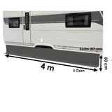 Bodenschürze Wohnwagenschürze 400x60 cm - Grau - Windschutz für Vorzelt Windblende Wagenschürze Camping Zubehör winddicht Windschürze Windfang Wohnwagen Wohnmobil Womo aus Polyester mit Keder