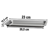 Backblech 23x16,5x1,5 cm für die Heissluftfriteuse Air Fryer - eckig rechteckig Zubehör Einsatz Stahlblech antihaftbeschichtet bis 230°C Backform