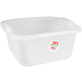 Schüssel 7 Liter quadratisch 30x29x14 cm weiß - Lebensmittelecht aus LDPE-Kunststoff Haushaltsschüssel Waschschüssel Universal Küchenschüssel Spülschüssel Kunststoff Fußbad Pflege - nestbar