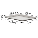 Air Fryer Backblech 2 Stück 25x18x1 cm für die Heissluftfriteuse - eckig rechteckig Zubehör Einsatz Stahlblech antihaftbeschichtet bis 230°C Backform