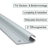 Alu Kederschiene - 1,2 Meter - Kederleiste - Neigung 0° - Ø10mm (passend für 5-9mm Keder) - Aluminium Kederprofil Leiste für Wohnwagen Wohnmobil Vorzelt Sonnensegel Schürzenleiste Vorzeltschiene