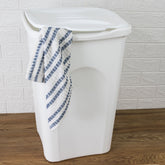 Wäschekorb 50 Liter groß mit Deckel - Wäschesammler ohne Löcher 39x37x55cm Wäschebox Wäschesortierer Haushaltskorb Korb Haushalt Kunststoff Wäschetruhe Wäschetonne Wäschesack