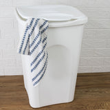 Wäschekorb 50 Liter groß mit Deckel - Wäschesammler ohne Löcher 39x37x55cm Wäschebox Wäschesortierer Haushaltskorb Korb Haushalt Kunststoff Wäschetruhe Wäschetonne Wäschesack