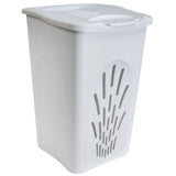 Wäschekorb 50 Liter groß mit Deckel - Wäschesammler mit Löcher 39x37x55cm Wäschebox Wäschesortierer Haushaltskorb Korb Haushalt Kunststoff Wäschetruhe Wäschetonne Wäschesack