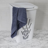 Wäschekorb 50 Liter groß mit Deckel - Wäschesammler mit Löcher 39x37x55cm Wäschebox Wäschesortierer Haushaltskorb Korb Haushalt Kunststoff Wäschetruhe Wäschetonne Wäschesack