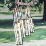 Solar Lichterkette mit 4 LED Glasflaschen für den Außenbereich - 150 cm lang Flaschenlicht Deko