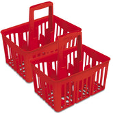 Flaschenträger für 6 Flaschen Flaschenhalter aus Kunststoff 30x21x28 cm - mit Tragegriff Transportkorb Flaschen-Caddy