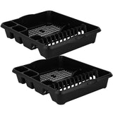 Geschirrständer 46x38cm Ablauf Abtropfständer Abtropfgestell Geschirrabtropfkorb Abtropfgitter Geschirr Abtropfkorb Abtropfschale Geschirrtrockner Haushalt Besteck Camping Geschirr Küche Tropfschale