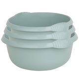 3x Schüssel rund grün - 4,5 / 7 / 9 Liter - Waschschüssel Spülschüssel Wasserschüssel - Lebensmittelecht - Kunststoff Spüle