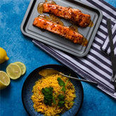 Backblech 23x16,5x1,5 cm für die Heissluftfriteuse Air Fryer - eckig rechteckig Zubehör Einsatz Stahlblech antihaftbeschichtet bis 230°C Backform