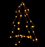 LED Tannenbaum Baum Zimmerdeko Weihnachtsbaum Advents Deko Tanne Weihnachtsdeko Weihnachtsbeleuchtung Fensterdeko stehend Weihnachten Christmas Dekoration beleuchtet 38 LEDs Schwarz - 30 cm breit