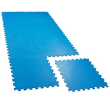 Poolunterlegmatte aus EVA in Blau - 0,4cm dick - 48x48cm - passend zu einem Stahlrahmen Pool von 450x220 cm Stecksystem in Puzzleform