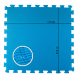 Poolunterlegmatte aus EVA in Blau - 0,4cm dick - 48x48cm - passend zu einem Family Pool von 262x175 cm Stecksystem in Puzzleform