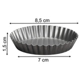 Runde kleine Törtchenform Ø8,5x1,5 cm für die Heissluftfriteuse Air Fryer - klein Zubehör Einsatz Stahlblech antihaftbeschichtet bis 230°C Backform Backförmchen