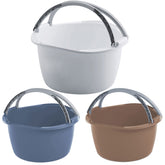 3x runde Schüsseln mit Tragegriff 16 Liter - Waschschüssel Spülschüssel 40 x 40 cm Aufbewahrung