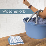 6x runde Schüsseln mit Tragegriff 16 Liter - Waschschüssel Spülschüssel 40 x 40 cm Aufbewahrung