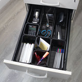Schubladen Organizer - 10 cm hoch - 26 Teile - weiß und schwarz - in 3 Größen - Schubladeneinsatz passend für 2 Schubladen von 40 x 60 cm