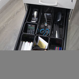 Schubladen Organizer 10 cm hoch - 16 Teile - weiß und schwarz - in 3 Größen - Schubladeneinsatz passend für 2 Schubladen von 30 x 50 cm