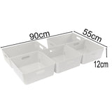 Unterbett Schubladen Organizer Set - 12 cm hoch - passend für Bettkasten 90x55 cm - Bett Aufbewahrung